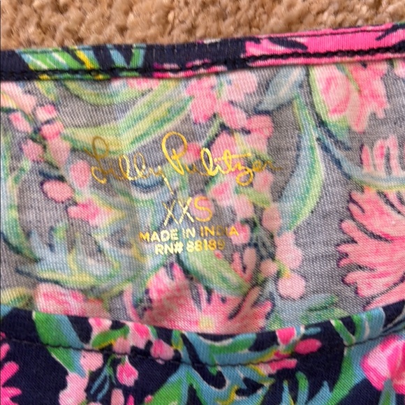 Lilly Pulitzer Blue and Pink Jodee Tiered Puff Sleeve Sundress - Picture 4 of 7